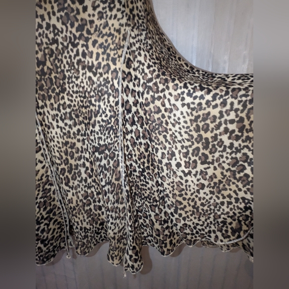 DANA BUCHMAN Skirt 100% Silk Leopard Print Skirt size 4 - Picture 12 of 17